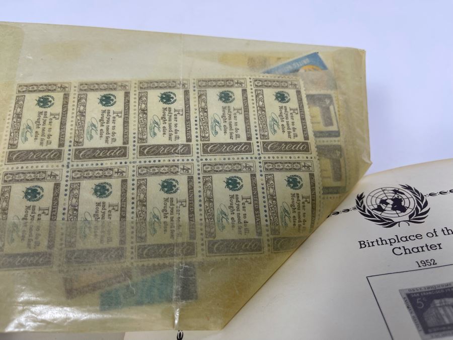 Large Collection Of United Nations Postage Stamps And Postal Stationery Binder Filled With Stamps Approximately 288 Pages 1952 Onward - See Photos For Sampling [Photo 17]