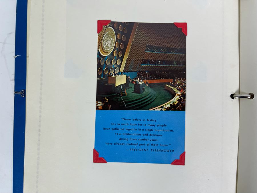 Large Collection Of United Nations Postage Stamps And Postal Stationery Binder Filled With Stamps Approximately 288 Pages 1952 Onward - See Photos For Sampling [Photo 5]