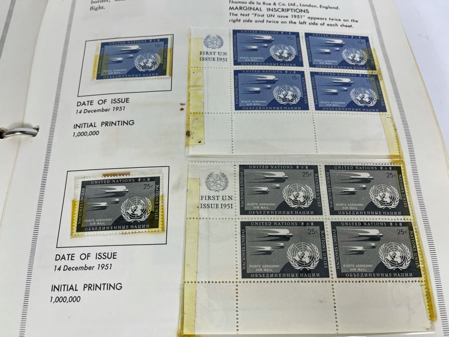 Large Collection Of United Nations Postage Stamps And Postal Stationery Binder Filled With Stamps Approximately 288 Pages 1952 Onward - See Photos For Sampling [Photo 14]