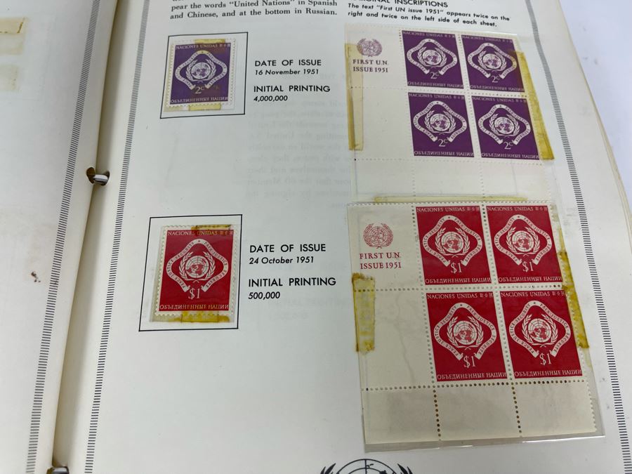 Large Collection Of United Nations Postage Stamps And Postal Stationery Binder Filled With Stamps Approximately 288 Pages 1952 Onward - See Photos For Sampling [Photo 10]