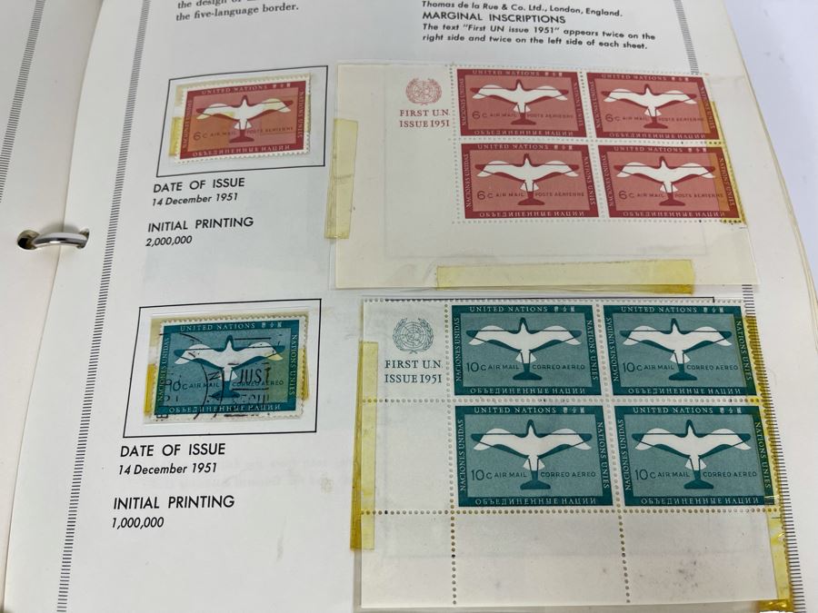 Large Collection Of United Nations Postage Stamps And Postal Stationery Binder Filled With Stamps Approximately 288 Pages 1952 Onward - See Photos For Sampling [Photo 13]