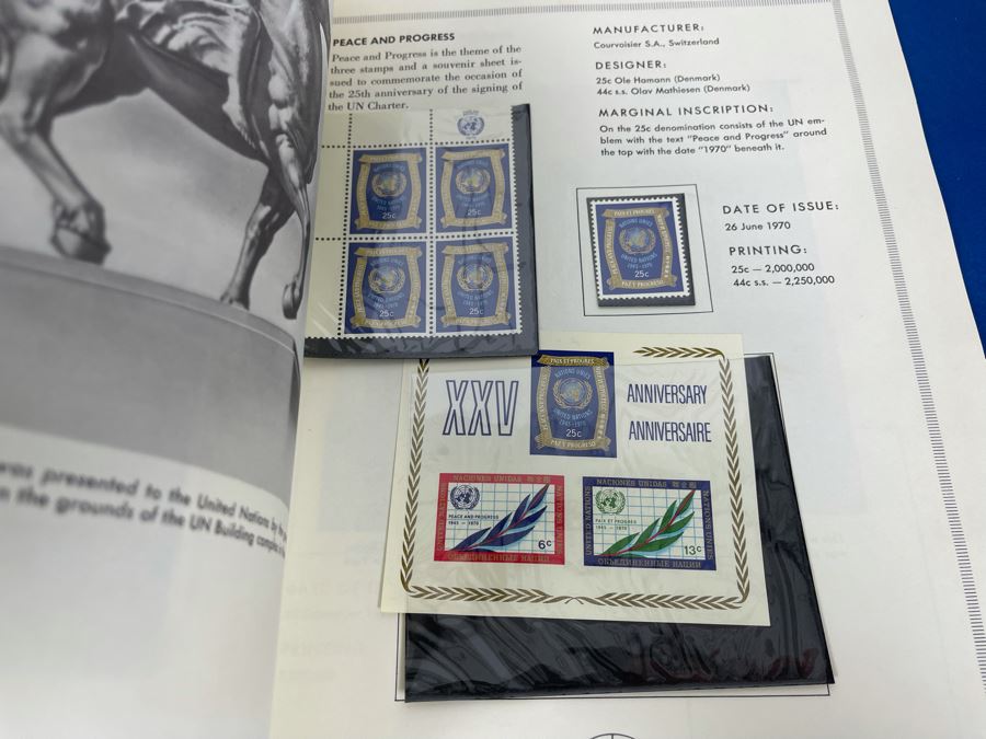 Large Collection Of United Nations Postage Stamps And Postal Stationery Binder Filled With Stamps Approximately 288 Pages 1952 Onward - See Photos For Sampling [Photo 19]