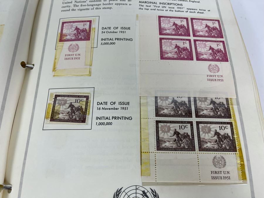 Large Collection Of United Nations Postage Stamps And Postal Stationery Binder Filled With Stamps Approximately 288 Pages 1952 Onward - See Photos For Sampling [Photo 11]
