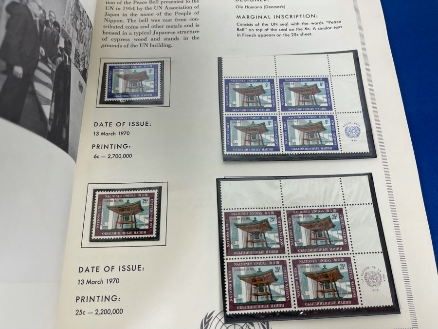 Large Collection Of United Nations Postage Stamps And Postal Stationery Binder Filled With Stamps Approximately 288 Pages 1952 Onward - See Photos For Sampling [Photo 20]