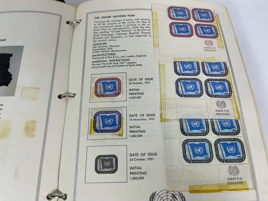 Large Collection Of United Nations Postage Stamps And Postal Stationery Binder Filled With Stamps Approximately 288 Pages 1952 Onward - See Photos For Sampling [Photo 8]