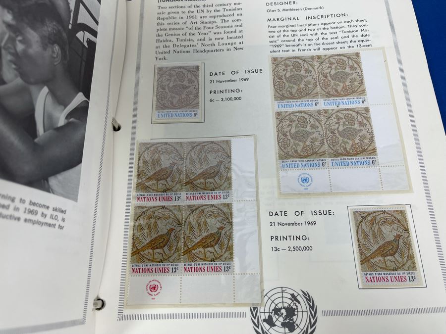 Large Collection Of United Nations Postage Stamps And Postal Stationery Binder Filled With Stamps Approximately 288 Pages 1952 Onward - See Photos For Sampling [Photo 21]