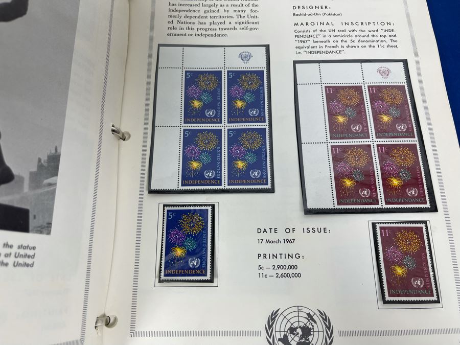 Large Collection Of United Nations Postage Stamps And Postal Stationery