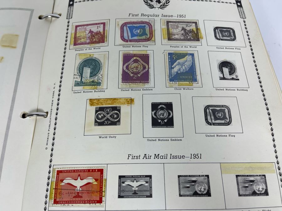 Large Collection Of United Nations Postage Stamps And Postal Stationery Binder Filled With Stamps Approximately 288 Pages 1952 Onward - See Photos For Sampling [Photo 15]