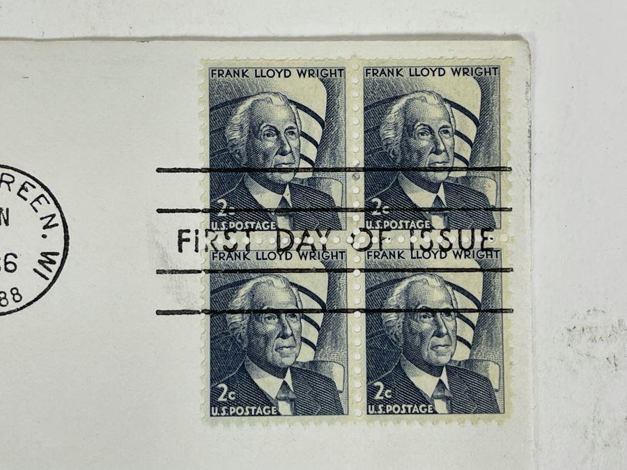 Vintage 1966 Frank Lloyd Wright First Day Cover [Photo 4]