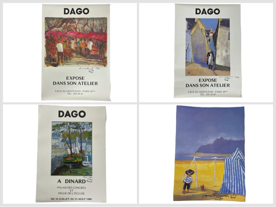 Robert Dago (1926-2016) Hand Signed Artist Posters - Collection Of 4 Posters [Photo 1]