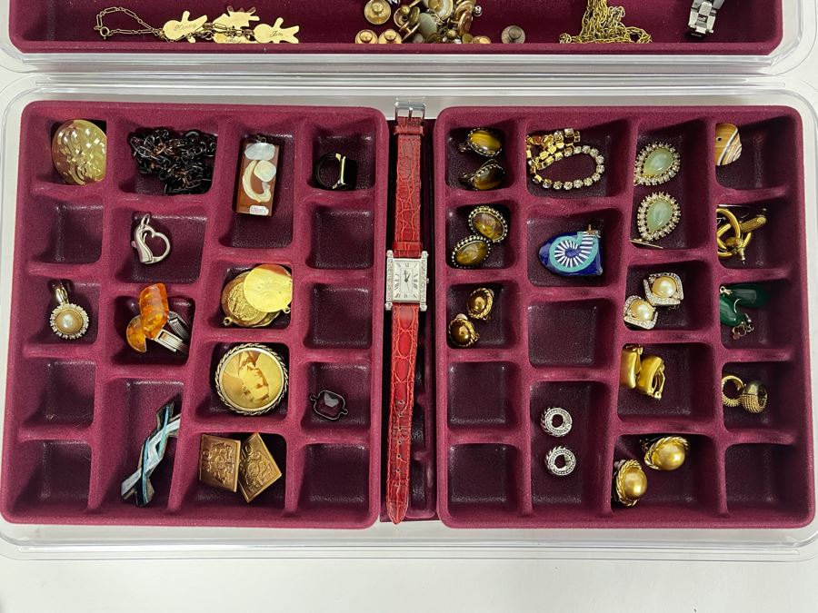 Collection Of Various Vintage Costume Jewelry Including Monet & Christian Dior - See Photos - Watch Is Not Authentic [Photo 3]