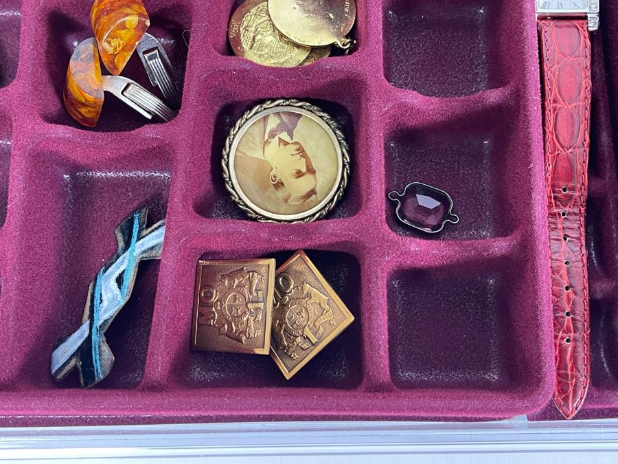 Collection Of Various Vintage Costume Jewelry Including Monet & Christian Dior - See Photos - Watch Is Not Authentic [Photo 13]