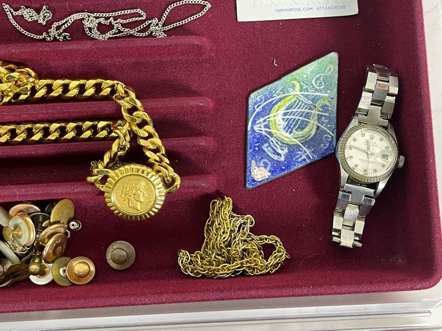 Collection Of Various Vintage Costume Jewelry Including Monet & Christian Dior - See Photos - Watch Is Not Authentic [Photo 8]