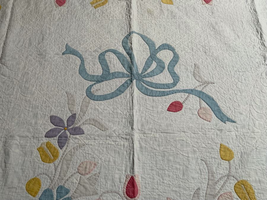 Vintage Handmade Quilt 78 X 84 [Photo 4]
