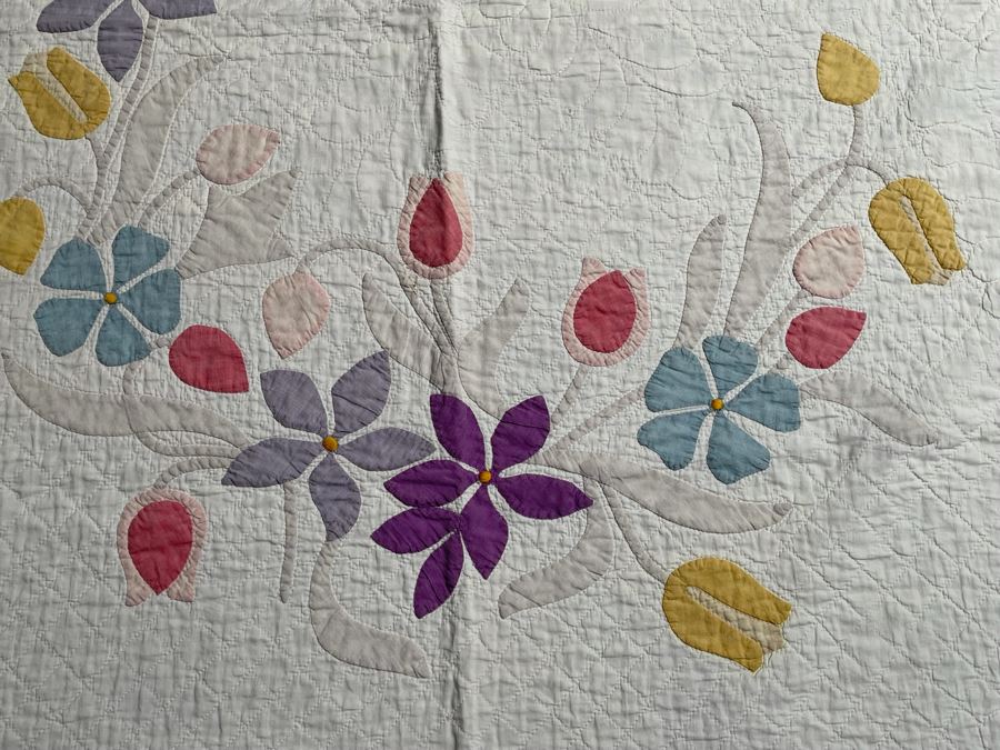 Vintage Handmade Quilt 78 X 84 [Photo 3]