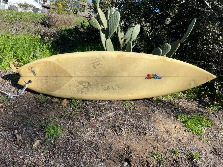 Vintage Eighties Natural Progession Fish Surfboard Shaped By Dean Edwards 195cm 6'4'
