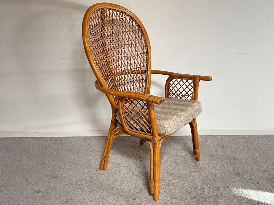 Vintage Bamboo / Rattan Armchair 26W X 26D X 45H [Photo 3]