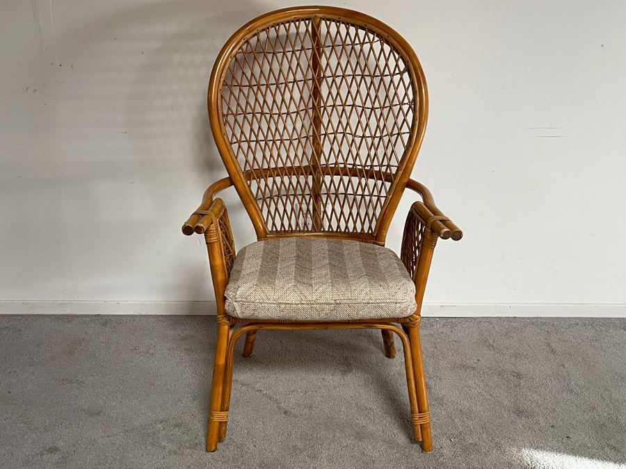 Vintage Bamboo / Rattan Armchair 26W X 26D X 45H [Photo 2]
