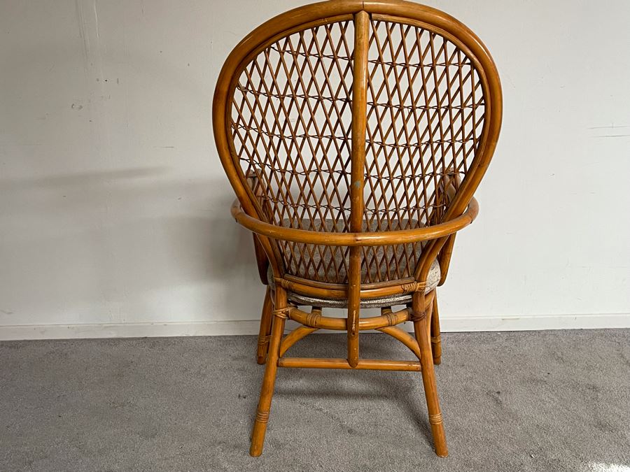 Vintage Bamboo / Rattan Armchair 26W X 26D X 45H [Photo 5]