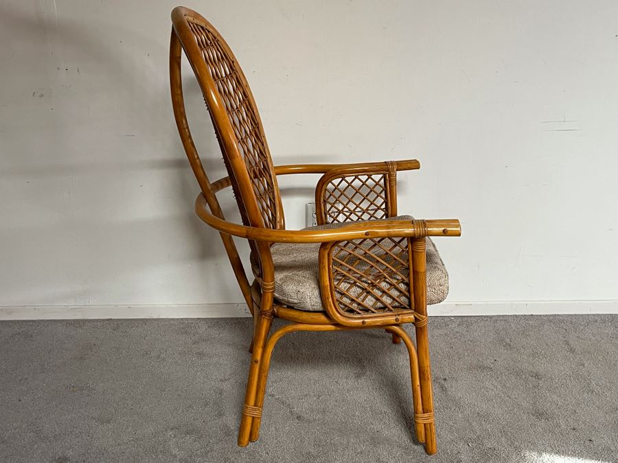 Vintage Bamboo / Rattan Armchair 26W X 26D X 45H [Photo 4]