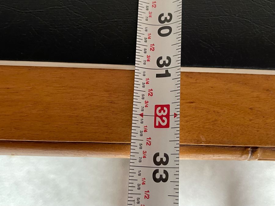 Vintage Wooden Folding Card Table With Bamboo Design 33W X 29H [Photo 7]