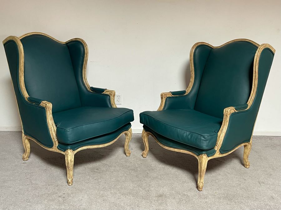 Pair Of Vintage Wingback Armchairs 28W X 25D X 42H [Photo 5]