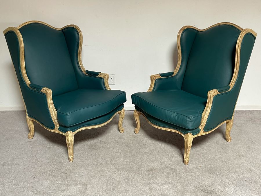 Pair Of Vintage Wingback Armchairs 28W X 25D X 42H [Photo 4]