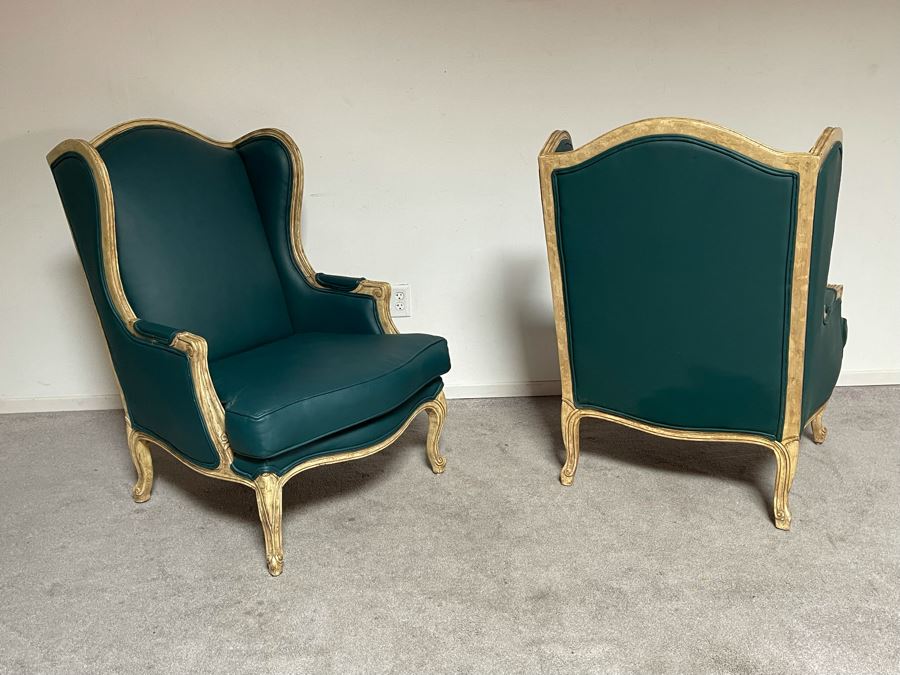 Pair Of Vintage Wingback Armchairs 28W X 25D X 42H [Photo 6]