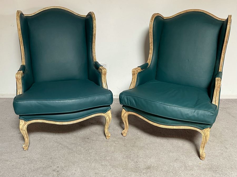 Pair Of Vintage Wingback Armchairs 28W X 25D X 42H [Photo 3]