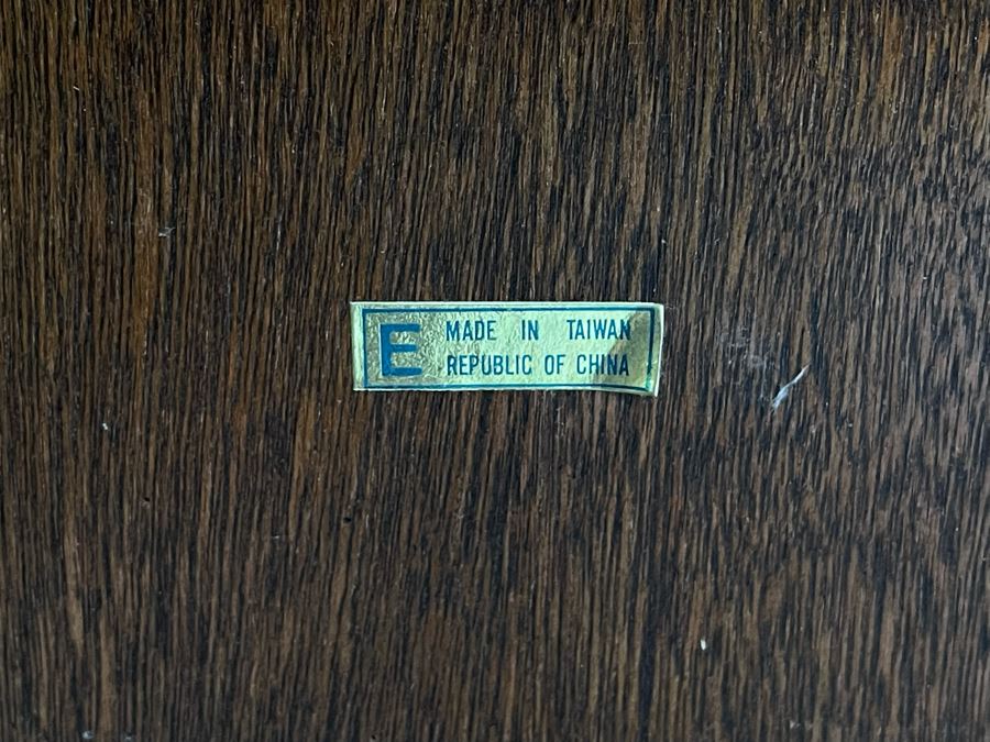 Vintage Hollywood Regency Bamboo Motif Wooden Chest Of Drawers Dresser With Glass Top 48W X 18D X 31H [Photo 12]