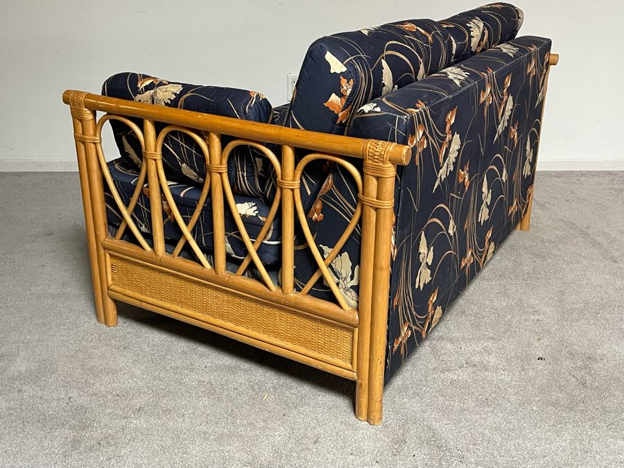 Vintage Bamboo / Rattan Loveseat Sofa 51W X 35D X 30H [Photo 2]