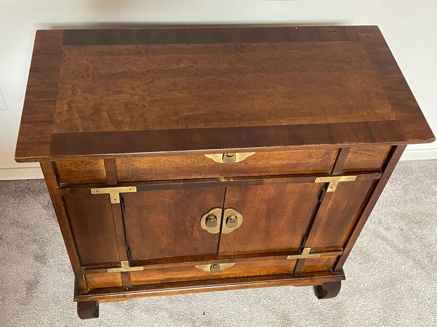 Vintage Chinoiserie Cabinet Side Table 30W X 14D X 30H [Photo 5]