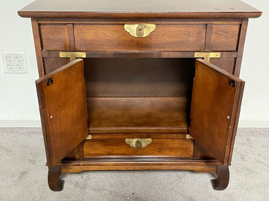 Vintage Chinoiserie Cabinet Side Table 30W X 14D X 30H [Photo 3]