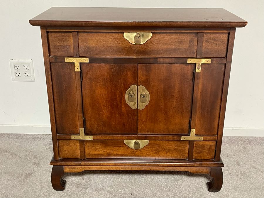 Vintage Chinoiserie Cabinet Side Table 30W X 14D X 30H