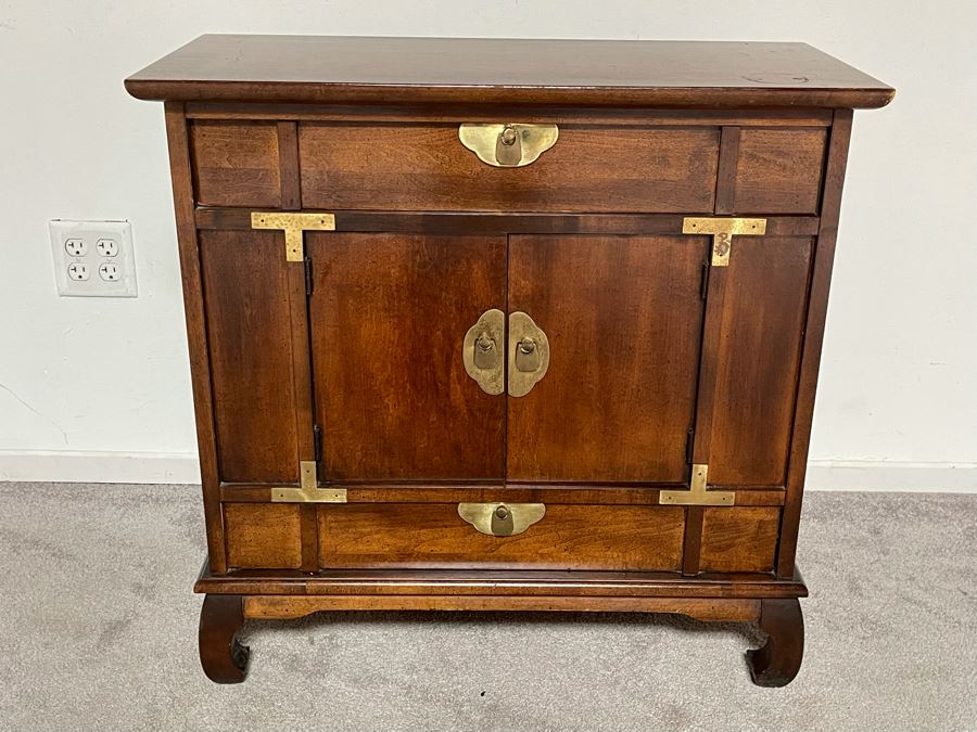 Vintage Chinoiserie Cabinet Side Table 30W X 14D X 30H [Photo 2]