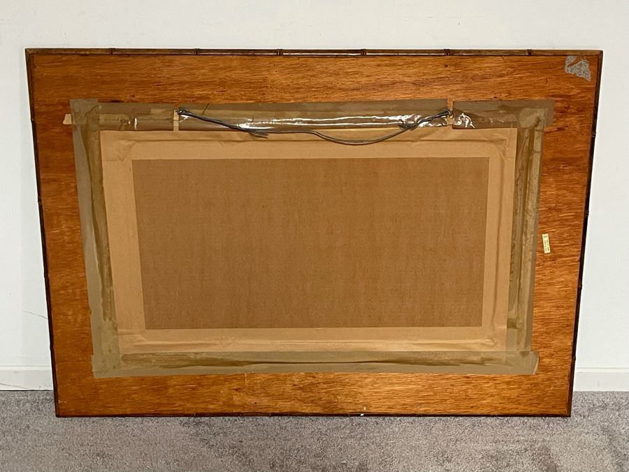 Wooden Bamboo Motif Wall Mirror 41 X 29.5 [Photo 6]