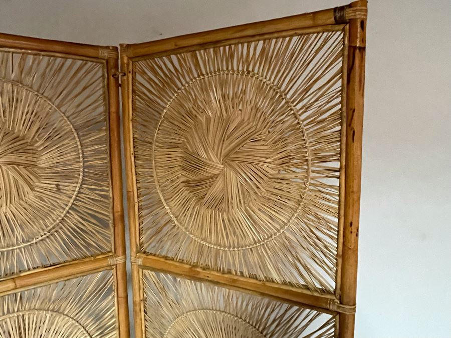 Bamboo / Rattan Screen Room Divider 72W X 72H [Photo 4]