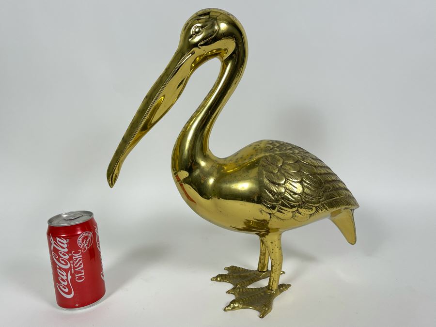 Large Brass Pelican 15.5H [Photo 2]