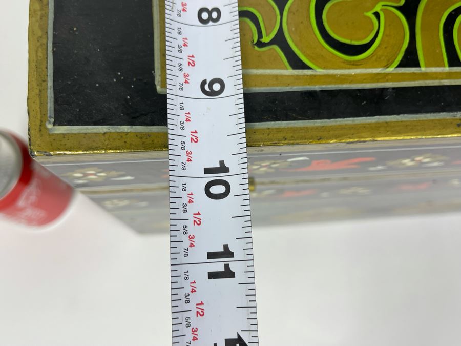 Pair Of Hand Painted Wooden Boxes From India Larger Box Measures 20W X 9.5D X 12H [Photo 13]