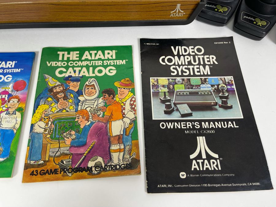 Original ATARI 2600 Video Computer System Video Game System With Original Owner's Manual, Joystick, Paddle Controllers & Driving Controllers - Note Missing Power Cord [Photo 6]