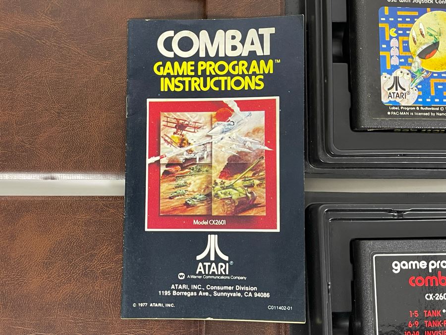 Collection Of Original ATARI 2600 Video Game Cartridges (Some With Original Game Instructions) Plus Pair Of Original ATARI Game Cartridge Storage Cases [Photo 17]