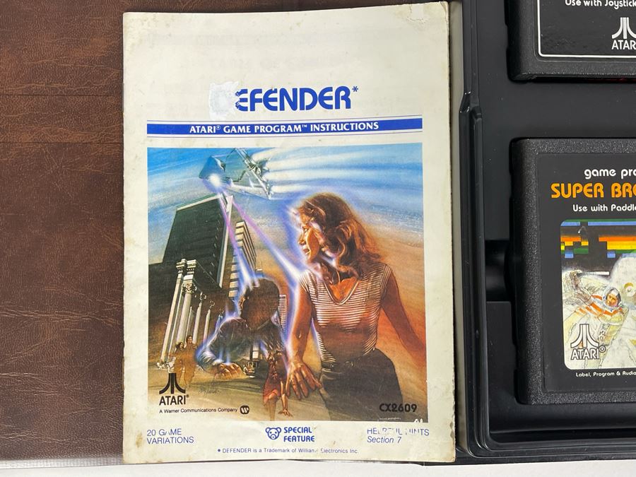 Collection Of Original ATARI 2600 Video Game Cartridges (Some With Original Game Instructions) Plus Pair Of Original ATARI Game Cartridge Storage Cases [Photo 16]