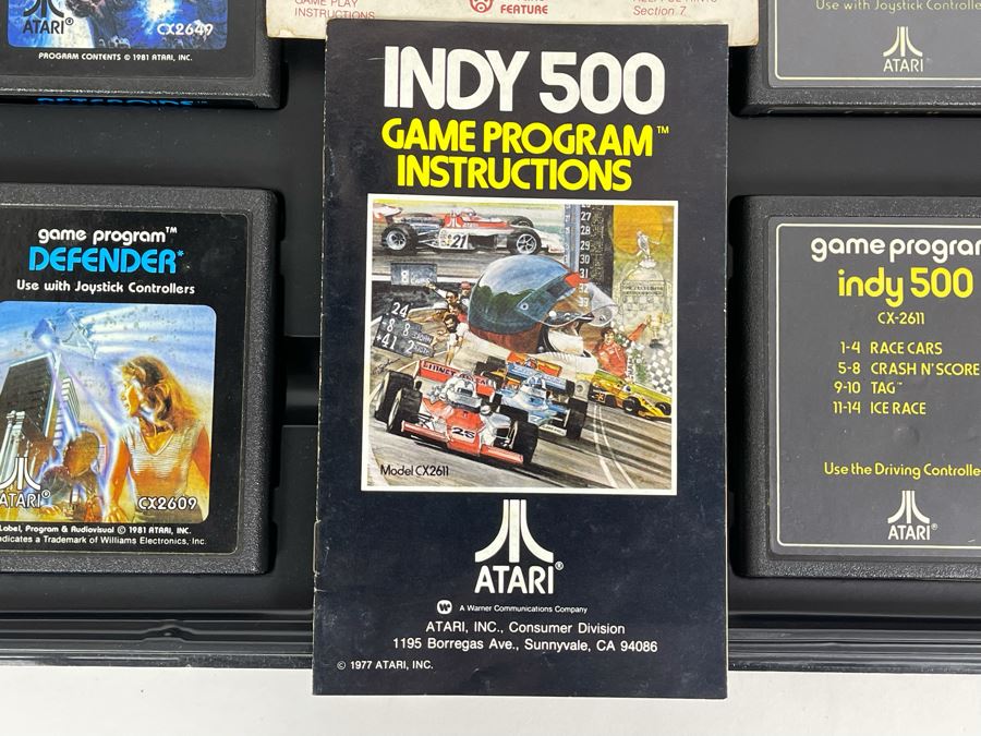 Collection Of Original ATARI 2600 Video Game Cartridges (Some With Original Game Instructions) Plus Pair Of Original ATARI Game Cartridge Storage Cases [Photo 14]