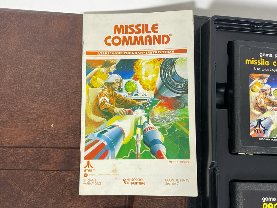 Collection Of Original ATARI 2600 Video Game Cartridges (Some With Original Game Instructions) Plus Pair Of Original ATARI Game Cartridge Storage Cases [Photo 18]