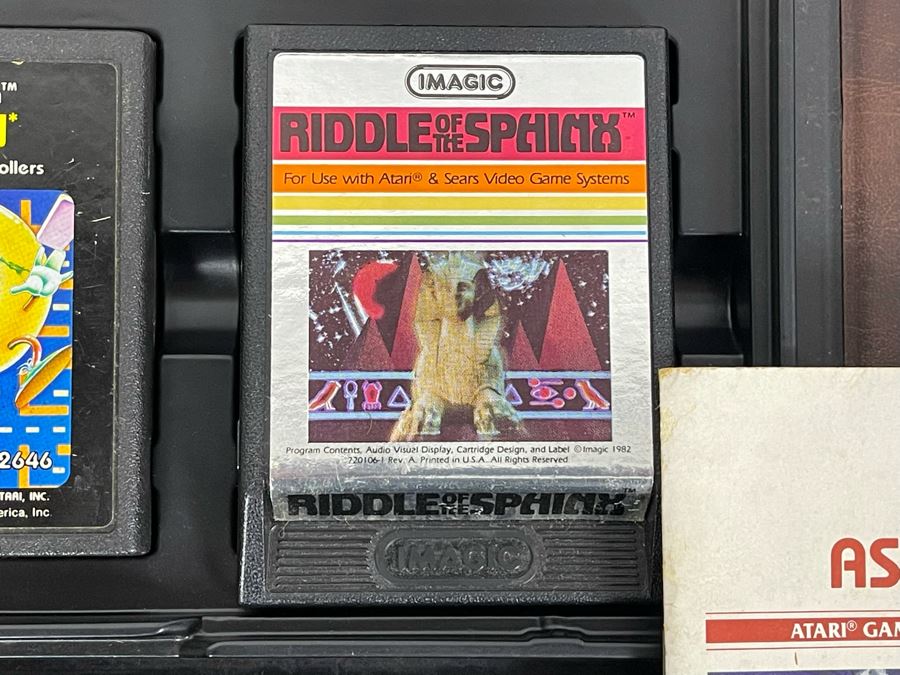 Collection Of Original ATARI 2600 Video Game Cartridges (Some With Original Game Instructions) Plus Pair Of Original ATARI Game Cartridge Storage Cases [Photo 8]