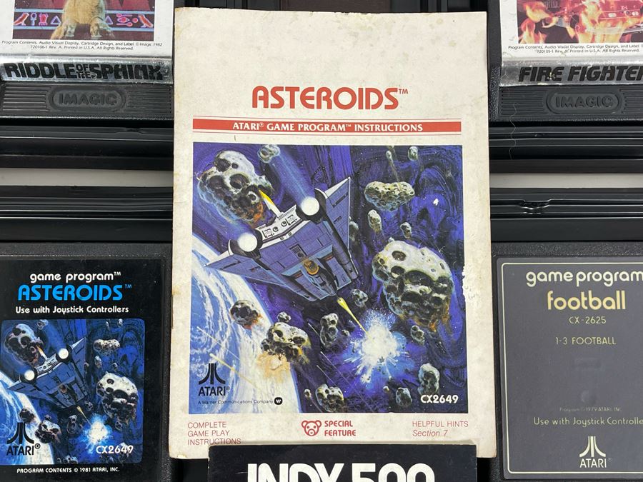 Collection Of Original ATARI 2600 Video Game Cartridges (Some With Original Game Instructions) Plus Pair Of Original ATARI Game Cartridge Storage Cases [Photo 15]