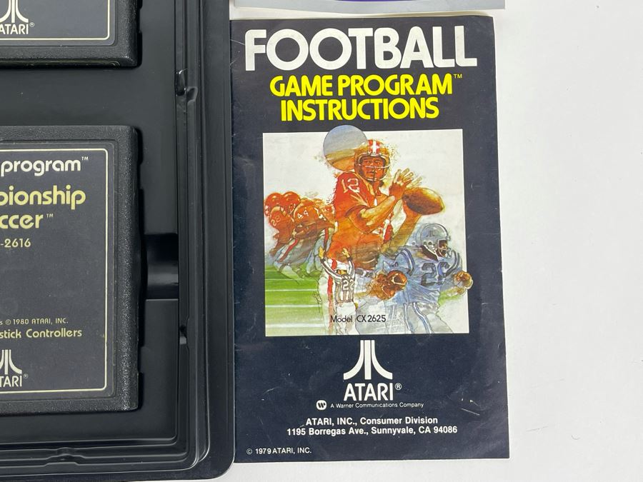 Collection Of Original ATARI 2600 Video Game Cartridges (Some With Original Game Instructions) Plus Pair Of Original ATARI Game Cartridge Storage Cases [Photo 13]