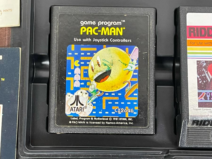 Collection Of Original ATARI 2600 Video Game Cartridges (Some With Original Game Instructions) Plus Pair Of Original ATARI Game Cartridge Storage Cases [Photo 7]