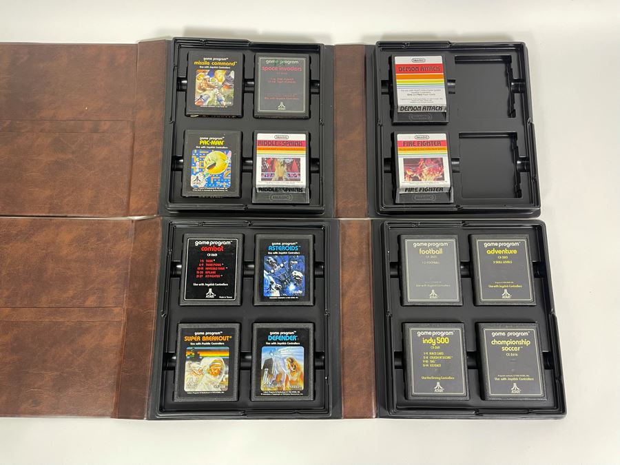 Collection Of Original ATARI 2600 Video Game Cartridges (Some With Original Game Instructions) Plus Pair Of Original ATARI Game Cartridge Storage Cases [Photo 20]