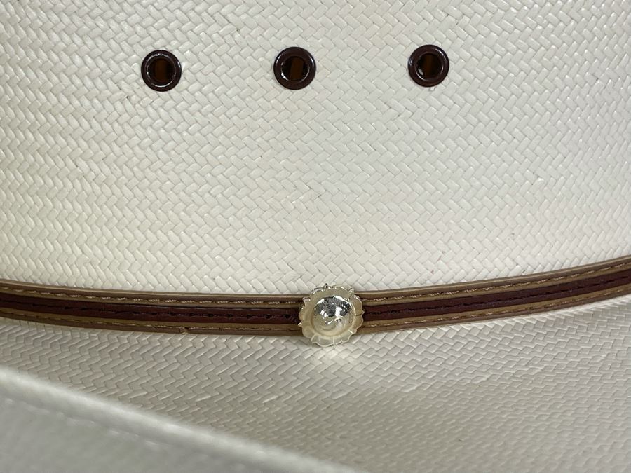 Stallion By Stetson Men's Straw Cowboy Hat Size 56/7 [Photo 6]